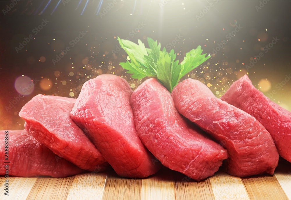 Fresh Raw Meat Background on  background