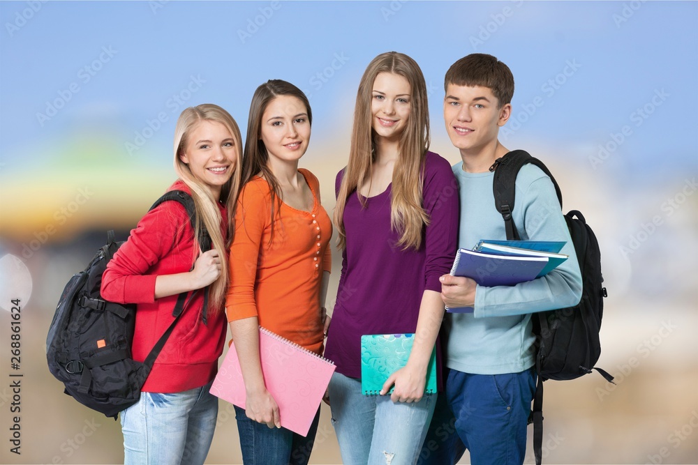 Group of Students with books