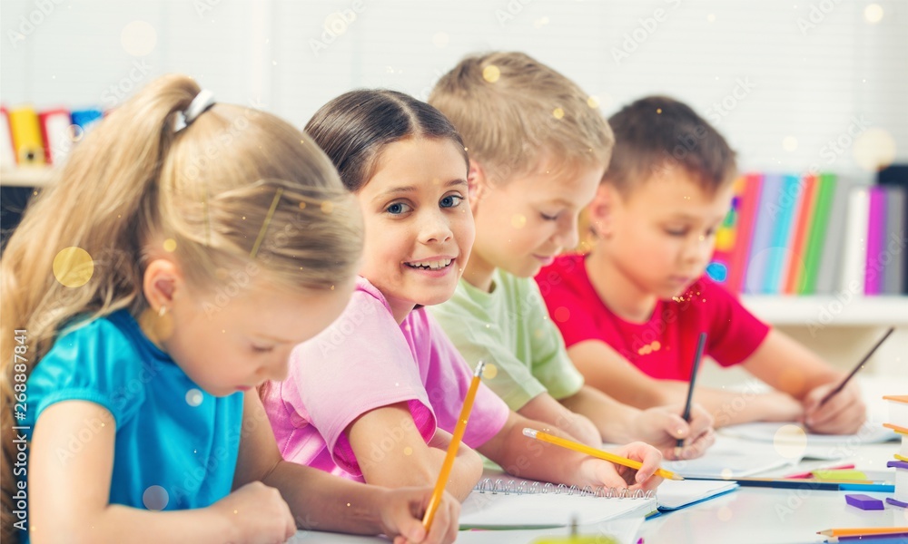 School Children in the Classroom Writing /