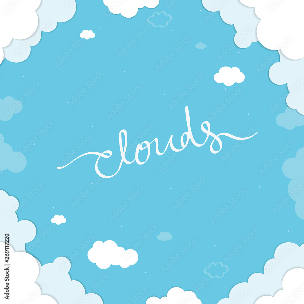 Cloudy blue background