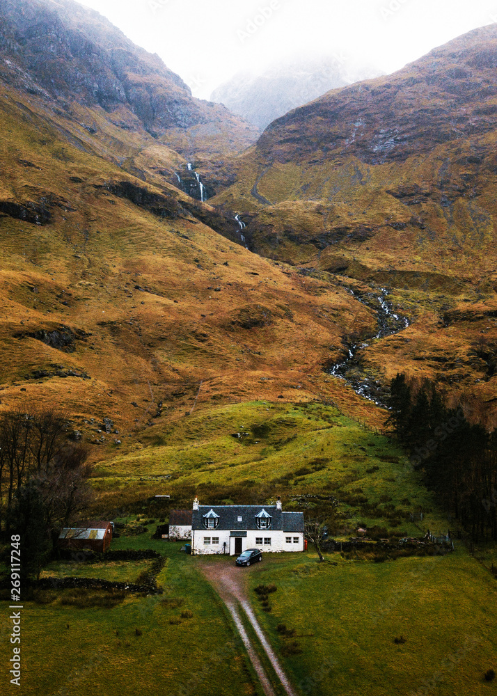 White house at Glen Etive