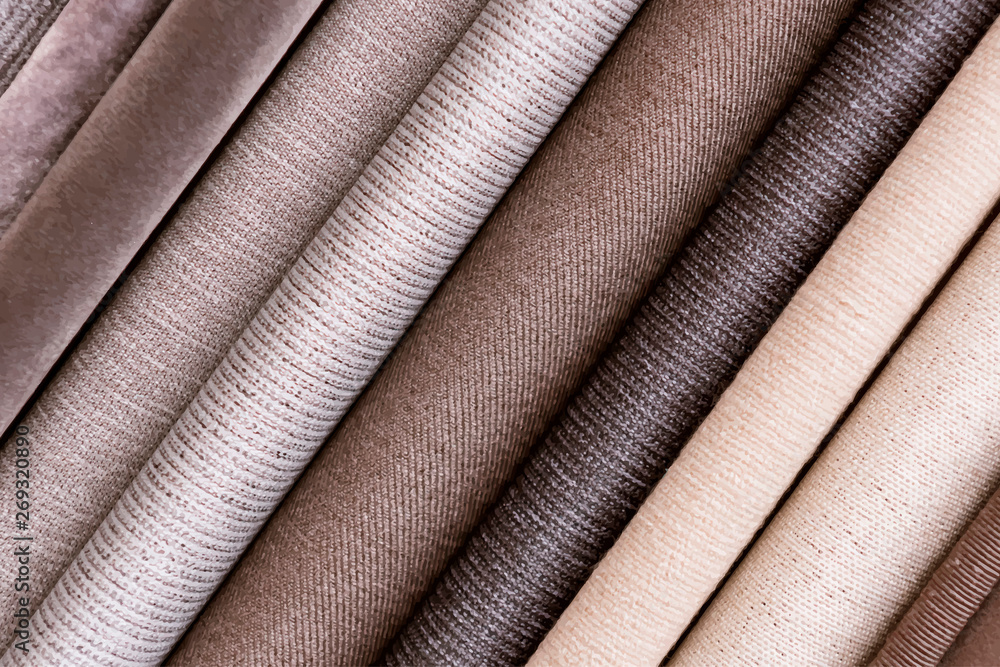 Beige fabric samples