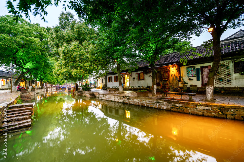 江苏同里古镇美丽夜景