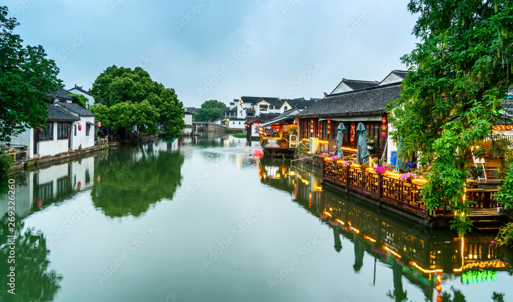 江苏同里古镇美丽夜景