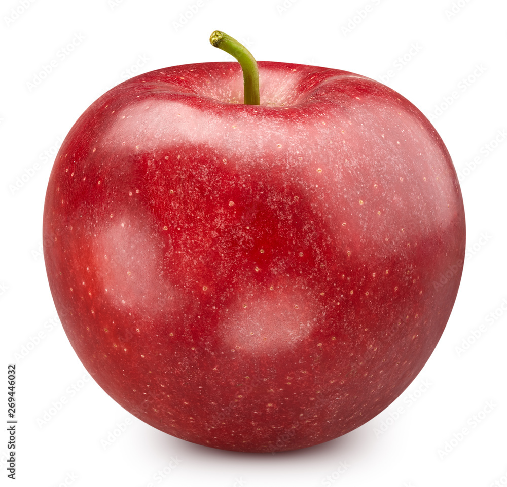 Red apple isolated on white background