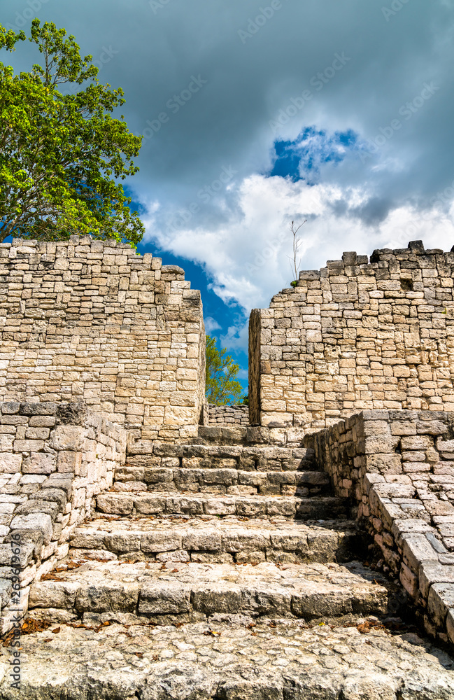 Mayan ruins at Kohunlich in Mexico