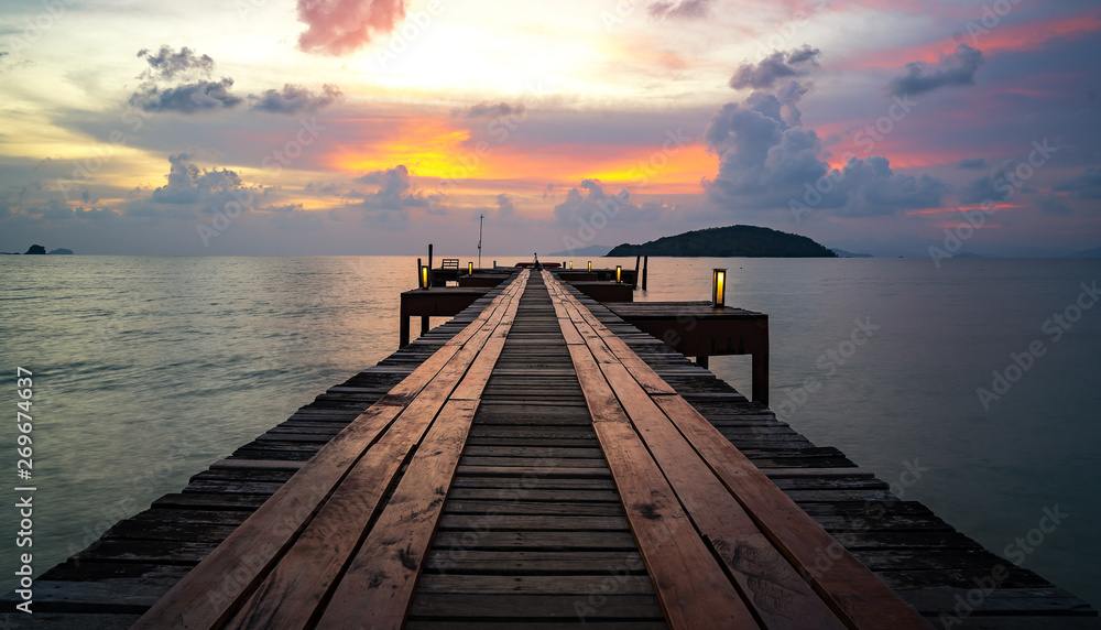 Koh Mak度假村的桥梁