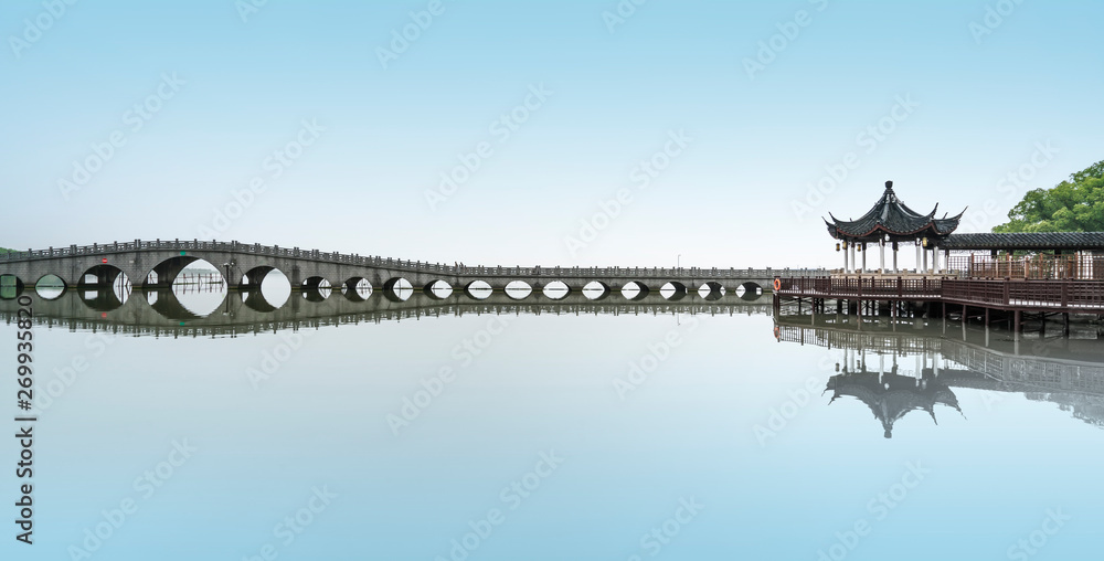 Stone Bridge in Zhouzhuang Ancient Town..