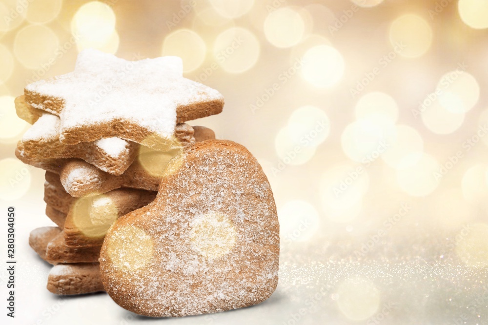 christmas cookies isolated on a white background