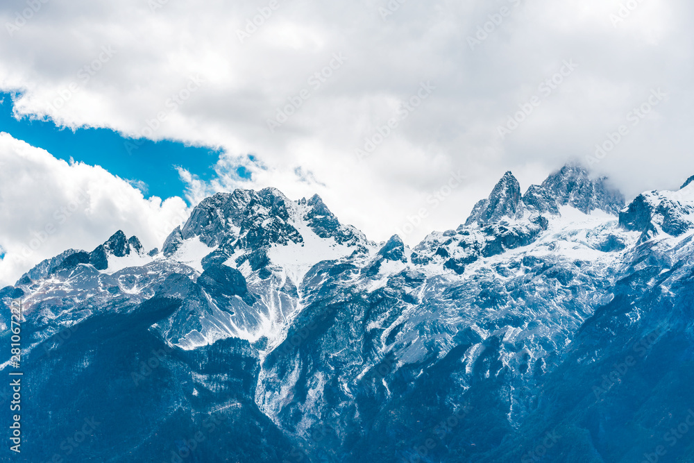 Scenery of Yulong Snow Mountain in Lijiang, Yunnan, China