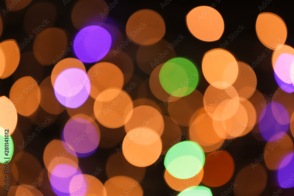 Blurred lights on dark background