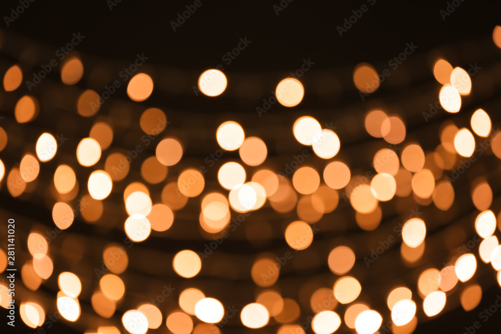 Blurred lights on dark background