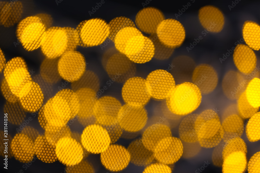 Blurred lights on dark background