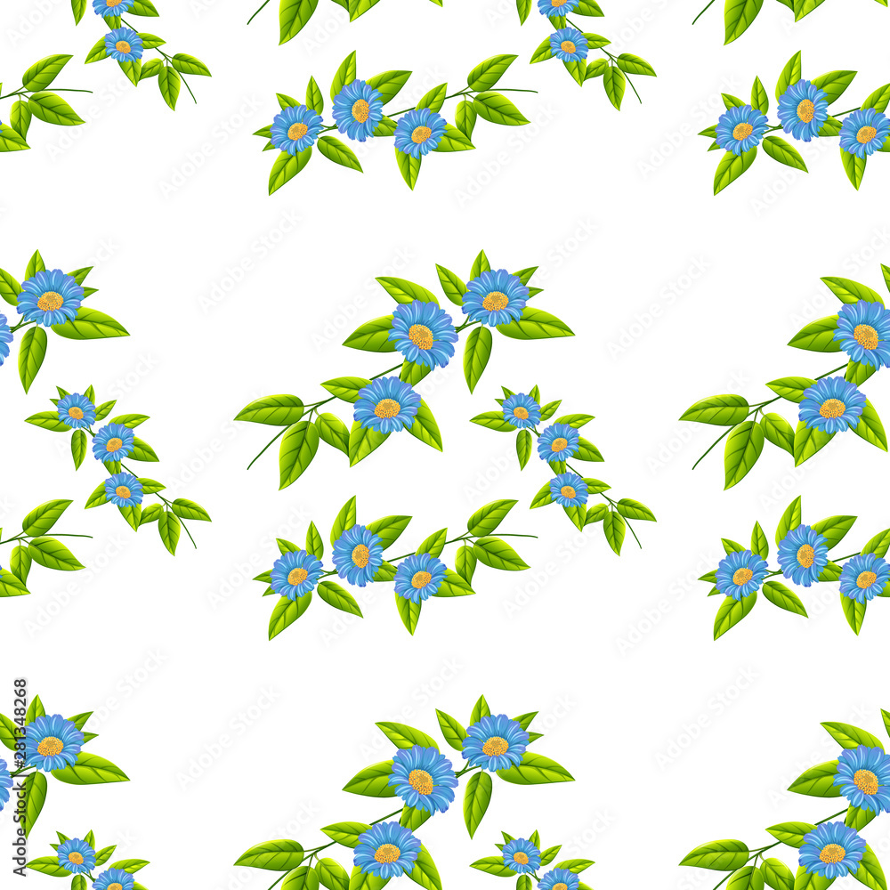 Seamless design pattern isolated on white