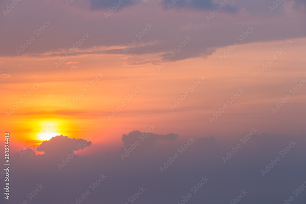 日落天空背景