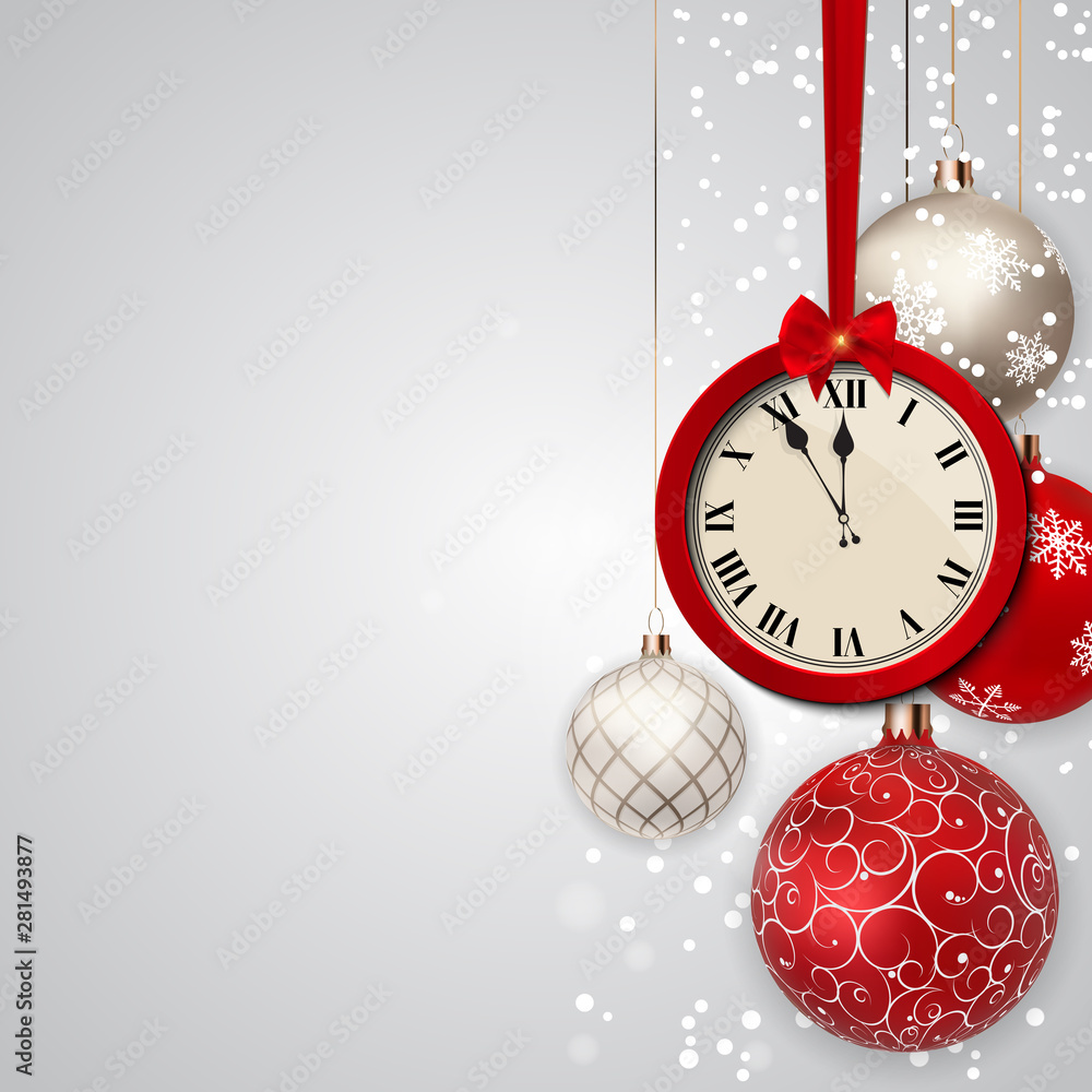 Merry Christmas and New Year Background. Vector Illustration