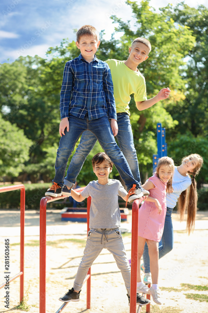 Cute little children on playground