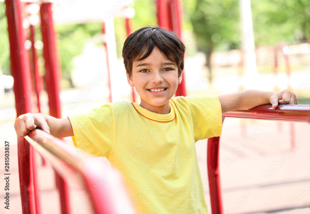 Cute little boy on playground