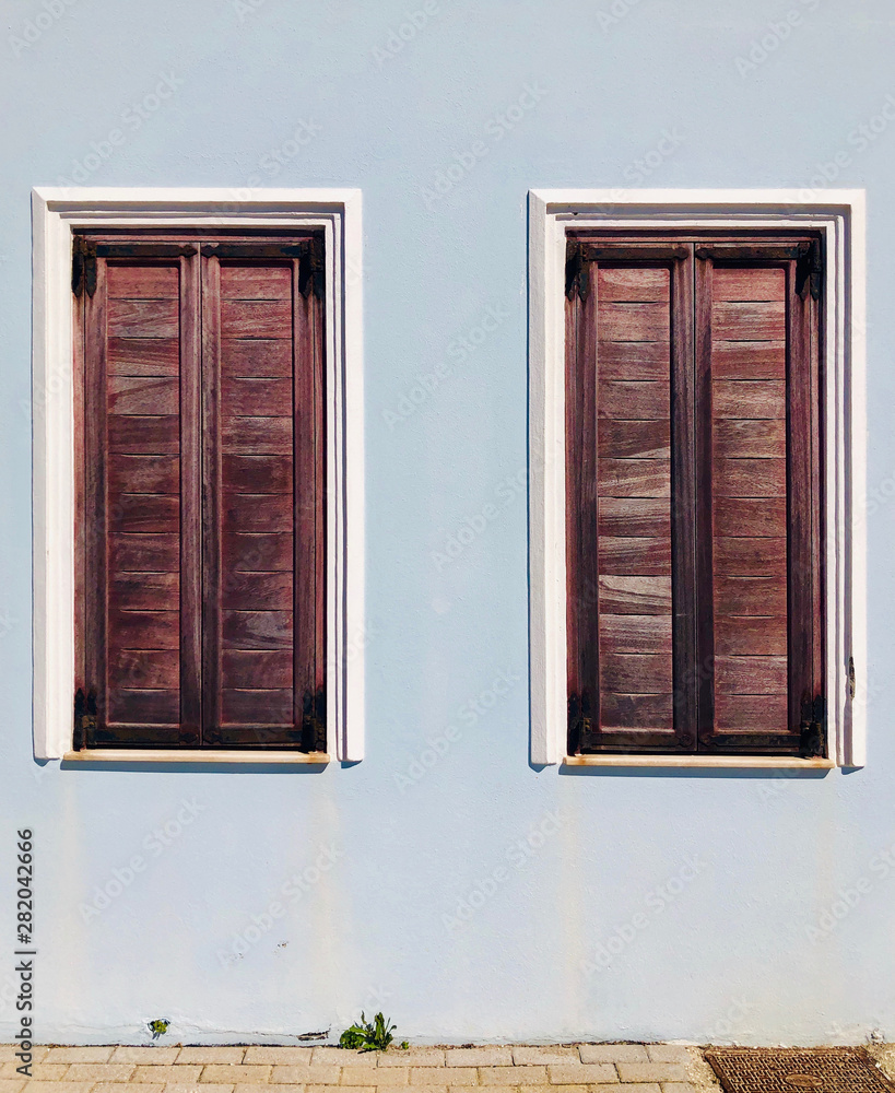 two closed windows