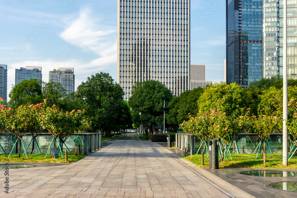 城市金融区现代建筑景观……