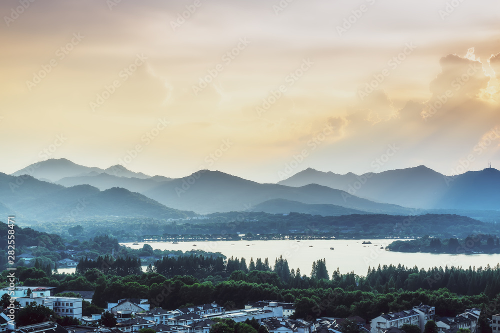 杭州西湖景观与建筑景观……