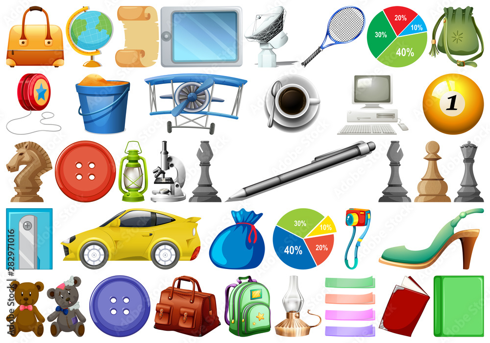 Assorted household and office equipment