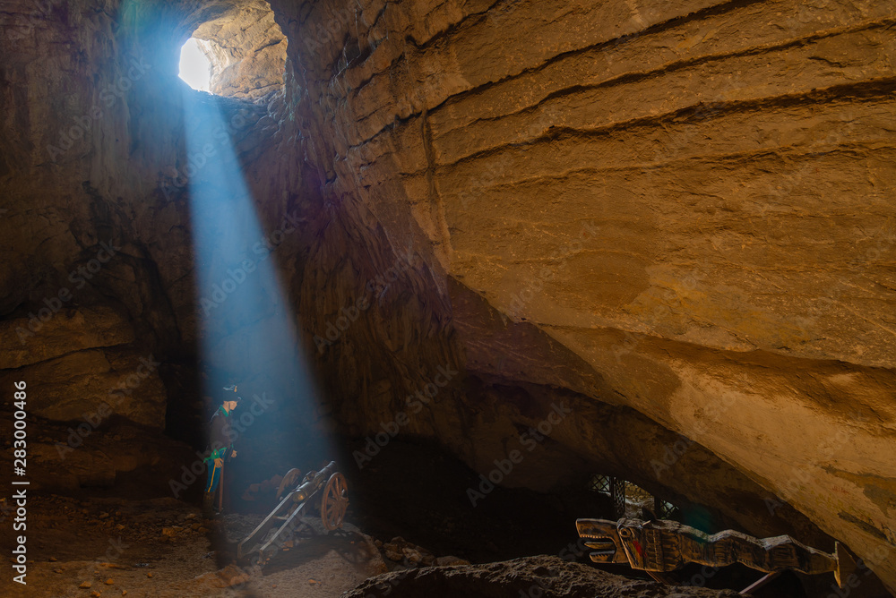 Veterans cave,  located on the left bank of the Danube in wall of the limestone massif called Ciucar