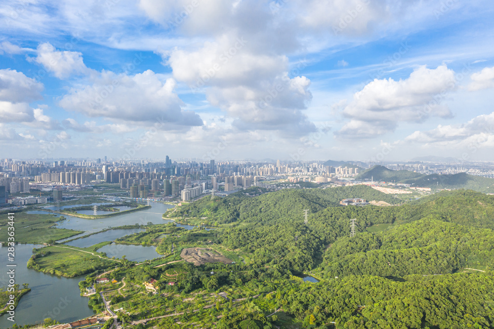 中国杭州的城市天际线