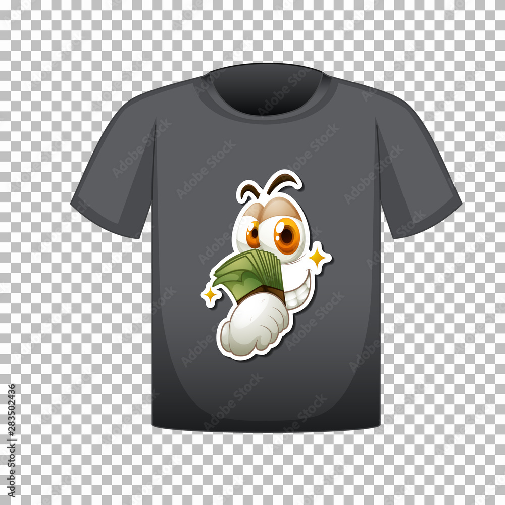 T-shirt design with graphic in front