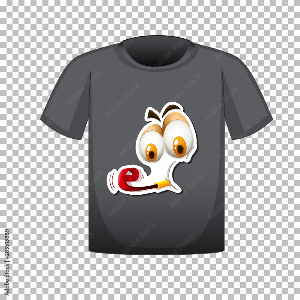 T-shirt design with graphic in front