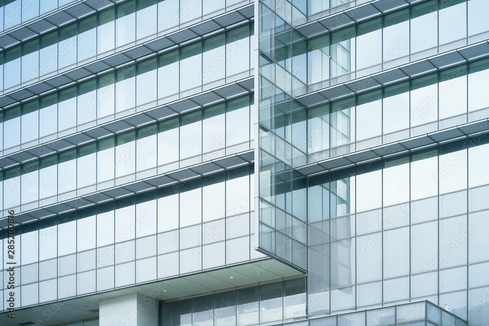 Modern and glass windows office building for background