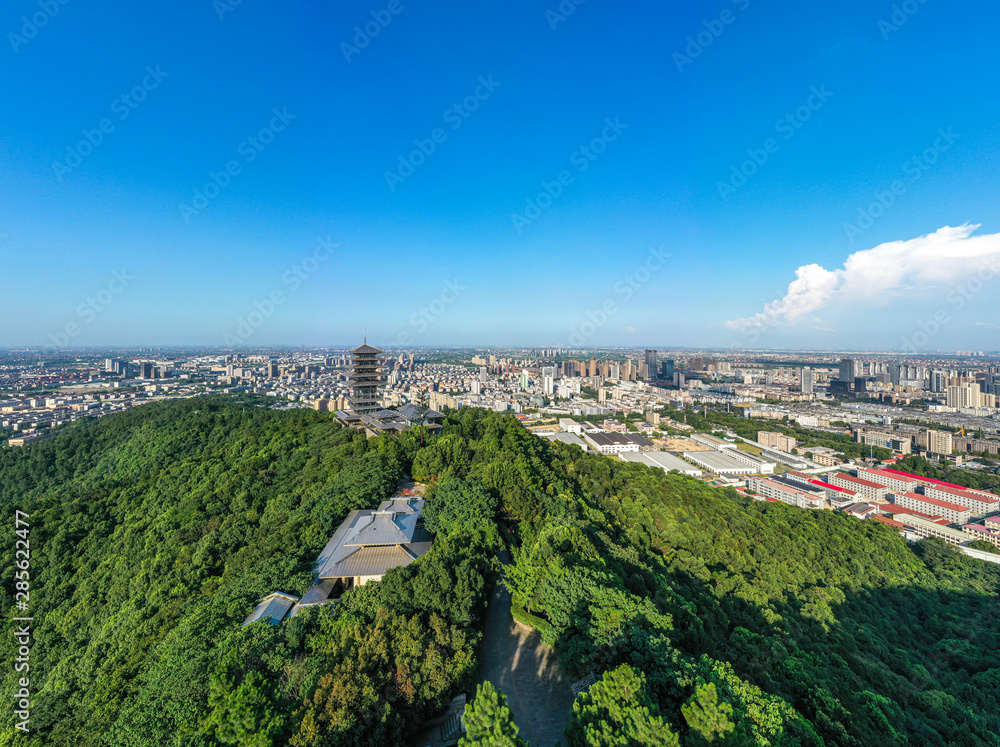 city skyline in hangzhou china