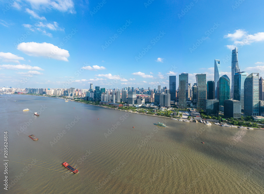 city skyline in shanghai china