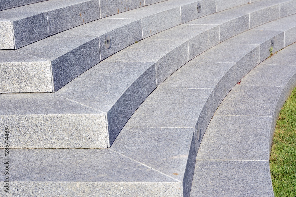 Close up on granite stairs details