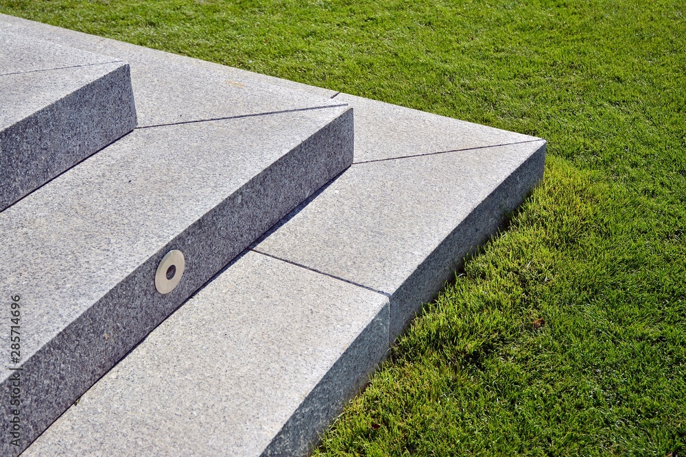 Close up on granite stairs details