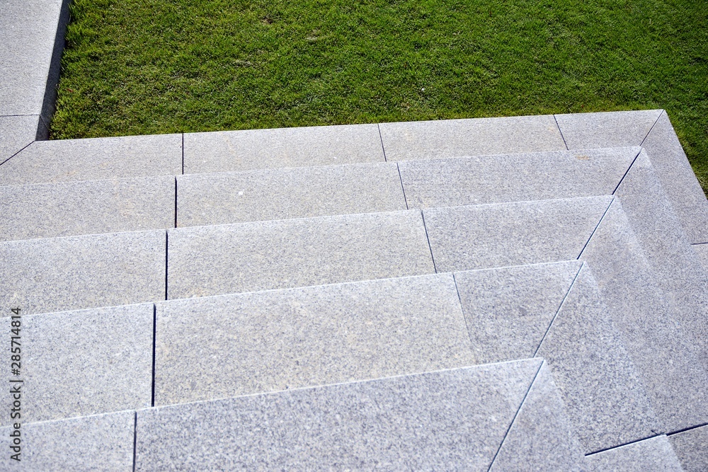 Close up on granite stairs details