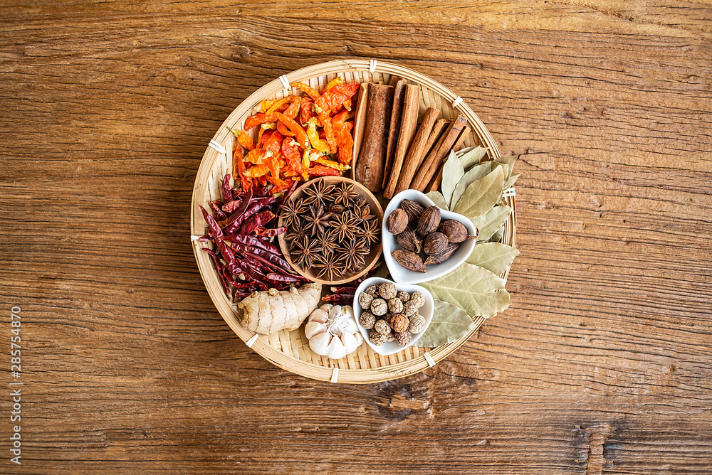 A spicy Chinese cooking spice used in a Chinese dish