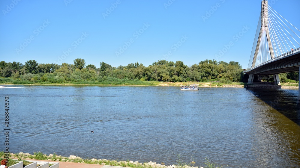 The promenade at the bank of river