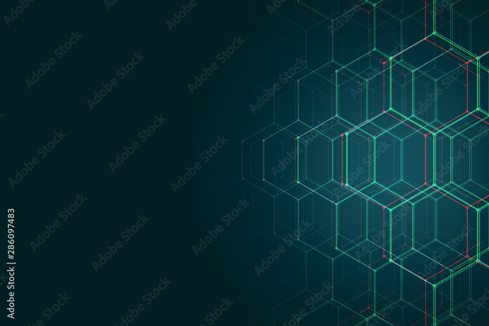 Abstract hexagonal wallpaper