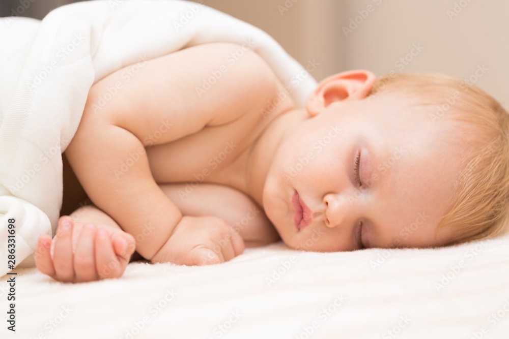 Closeup of a Cute Baby Sleeping