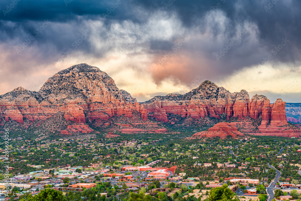 Sedona, Arizona, USA downtown cityscape