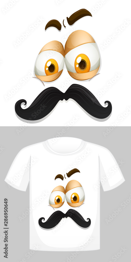 T-shirt design with graphic in front