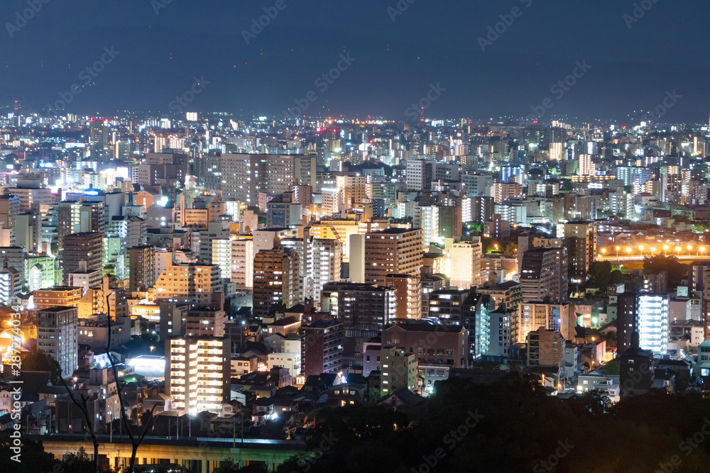 都市風景　熊本市　夜景