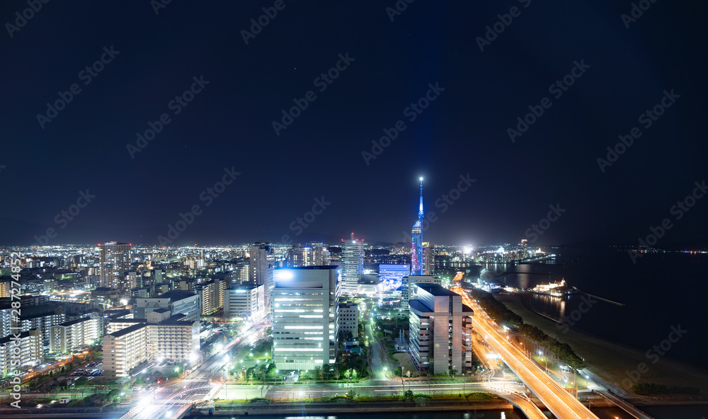 都市風景　福岡　夜景