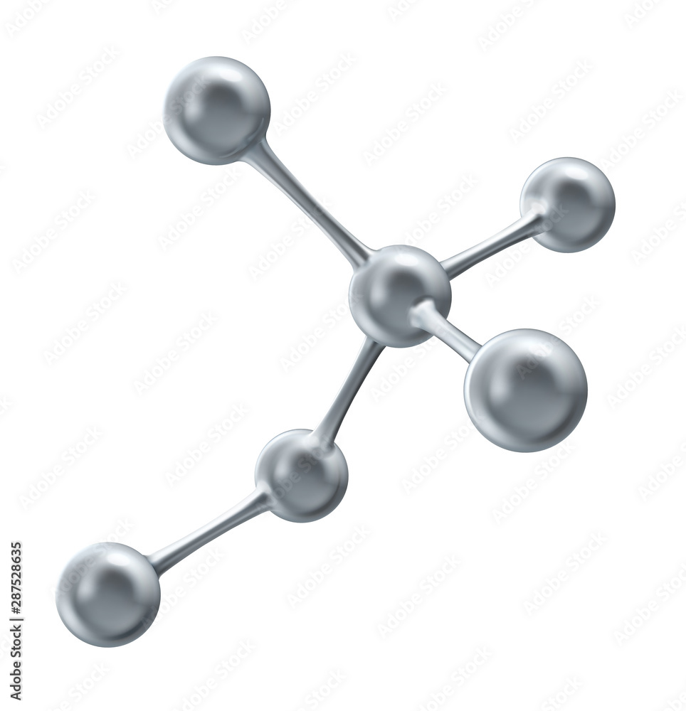 用于化学的分子。白色背景上的矢量真实插图。