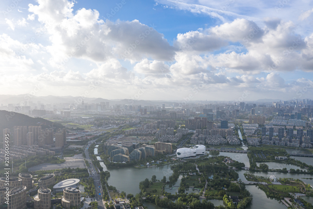 中国杭州的城市天际线