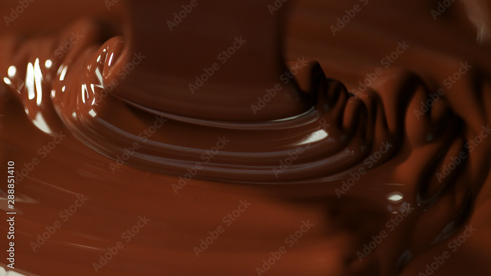 Detail of molten hot chocolate pouring