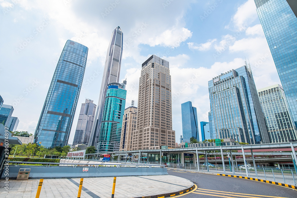 CBD office building complex near Shenzhen Futian High-speed Railway Station