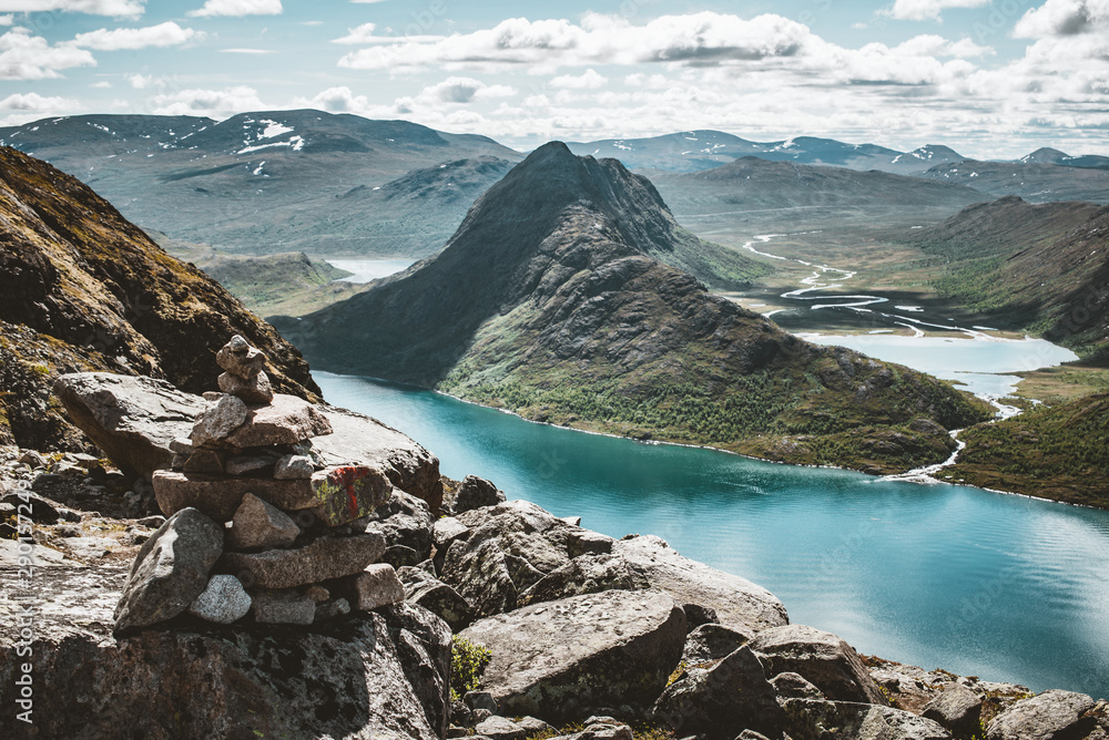 Norwegian landscape Jotunheimen Knutshø