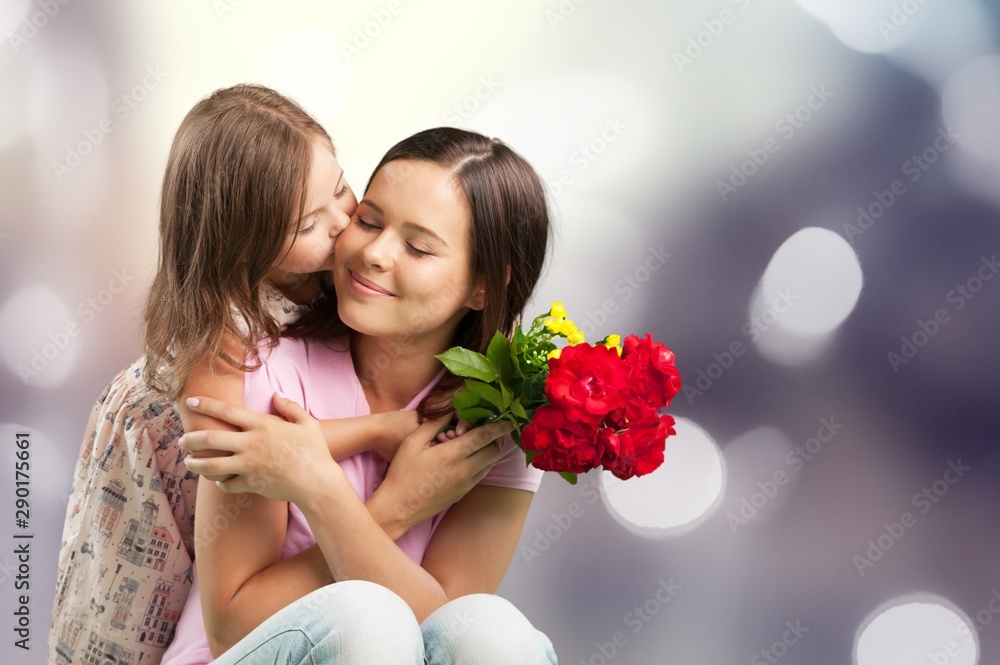 Happy Mother and daughter together